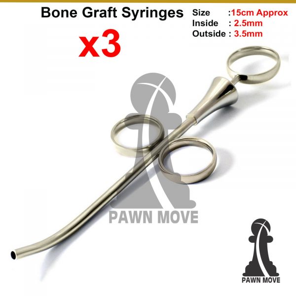 BONE GRAFT SYRINGES 2.5mm, 3.5mm, 4.5mm Implant Dental Instruments