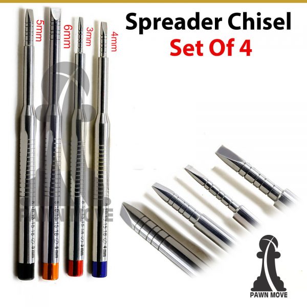 Dental Bone Spreader Chisel Implant Bone Ridge Expansion 4 PCs