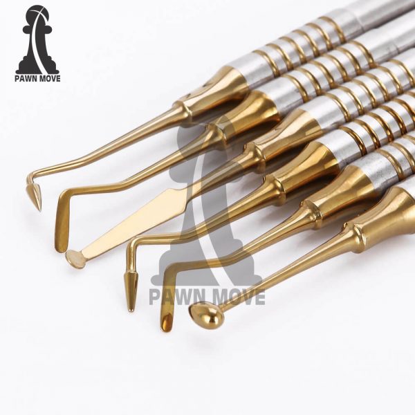 Dental Composite Filling Instrument Gold Titanium Coated Restorative Kit - Image 2