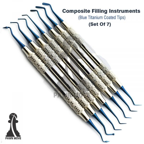 Dental Composite Filling Instruments Resin Contouring Restoration Placement 7 PCs