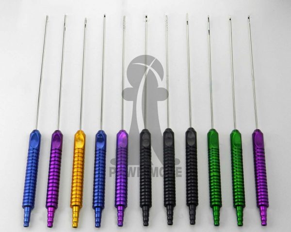 Liposuction Cannula Set of 11 Pieces Fixed Handle