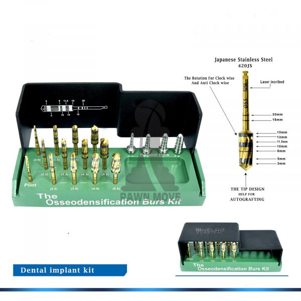 Dental Implant Osseodensification Burs Kit 17 PCs Excellent - Image 3