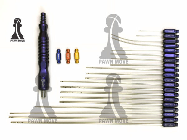Full Body Liposuction Cannula Set | 24 PCS Fat Grafting Kit | Luer Lock | Steel