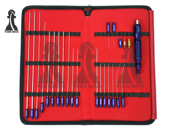 Full Body Liposuction Cannula Set | 24 PCS Fat Grafting Kit | Luer Lock | Steel - Image 3